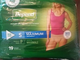 Depend FIT-FLEX Adult Underwear Small Heavy Abs. 47915 - Pack of 19 - $35.52