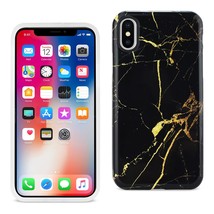 [Pack Of 2] Reiko iPhone X/iPhone XS Streak Marble iPhone Cover In Black - £20.19 GBP
