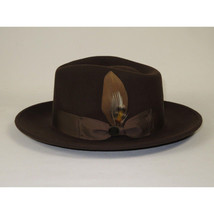 Bruno Capelo Hat Australian Wool Fedora Teardrop Crushable Bel Air BL594 Brown image 7