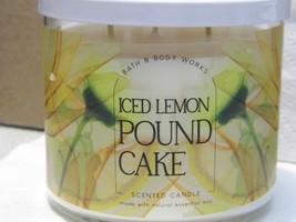 Iced Lemon Pound Cake Bath &amp; Body Works 3 Wick Candle 14.5OZ Brand New - £18.94 GBP