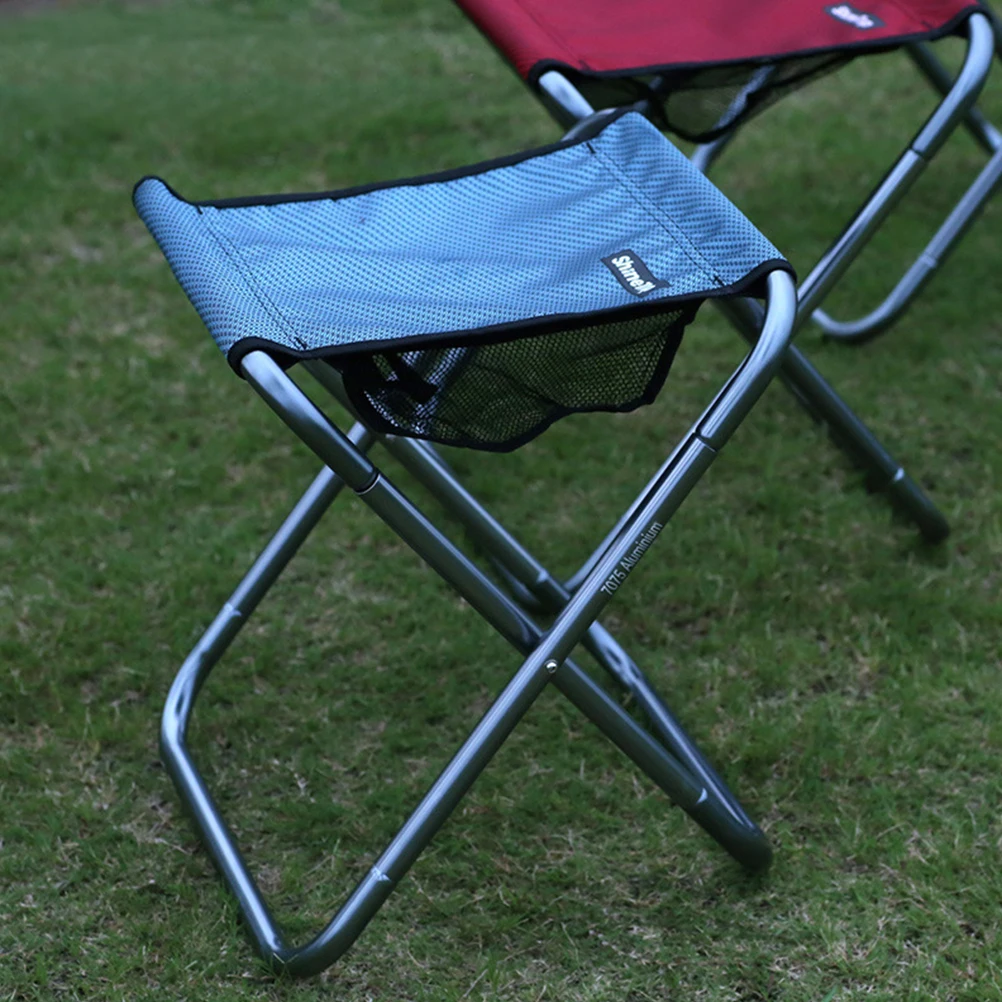 Outdoor Folding Camping Chair Aluminum Alloy Fishing Chair Thicken Stool Hiking - £35.13 GBP
