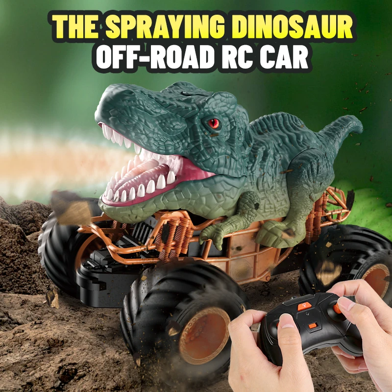 Spray Dinosaur Off-Road RC Car Toy Climbing Off-Road Bigfoot Tyrannosaurus Rex - £34.68 GBP+