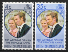 ZAYIX Solomon Islands 259-260 MNH Royalty Princess Anne&#39;s Wedding 031023S36 - £1.19 GBP