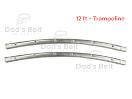 Set of 2 Replacement 12ft Flex Model Top Rail without Sockets Gray Bounce Pro - £29.41 GBP