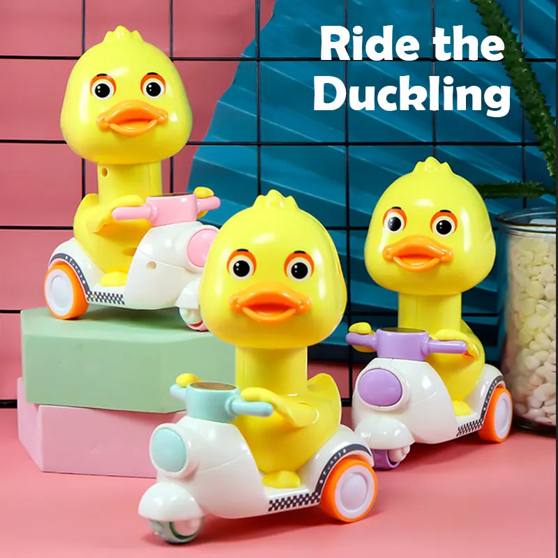 Z3 1PCS Inertial Car Squeeze Drive Yellow Duck Child Toy 360 Degree Rotation Toy - £8.55 GBP