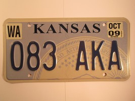 LICENSE PLATE Tag 2007 2009 KANSAS 083 AKA Wallace County STATE SEAL [Z91] - £8.38 GBP