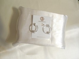 Giani Bernini 1&quot; Sterling Silver Satin Ball Hoop Earrings Hoop R363 $115 - £32.49 GBP