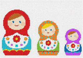 Pepita Needlepoint kit: Nesting Dolls, 10&quot; x 7&quot; - $50.00+