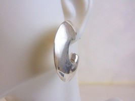 Womens Vintage Sterling Silver Open Hoop Stick Earrings 8.5g E4055 - £34.93 GBP