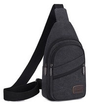 Canvas Men Crossbody Bag Wear-resistant Sports Mens Bags Black Male Casual Shoul - £19.10 GBP