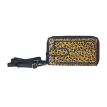 Myra Bags #3611 Jaguar Print Hairon 7.5&quot;x4.5&quot; Phone Holder Wallet~Inside... - £26.68 GBP
