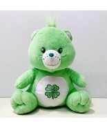 Care Bears Good Luck Bear Sitting Mint Green Shamrock Stuffed Plush 2003... - £10.35 GBP