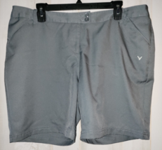 EXCELLENT WOMENS Callaway opti_dri GRAY GOLF SHORT W/ POCKETS   SIZE 16 - £19.90 GBP