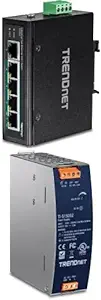 TRENDnet Bundle 5-Port Industrial Fast Ethernet DIN-Rail Switch TI-PE50,... - $370.99