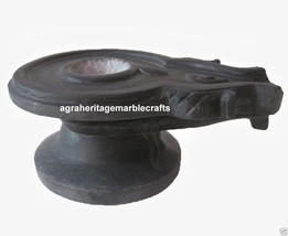 9&quot; Black Marble Stone Yoni Base Shiva Lingam Hindu Pooja Home Decor Art-
show... - £331.94 GBP