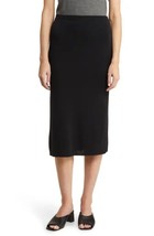 Eileen Fisher Petite Wool Blend Black Skirt Size Petite Large PL - £46.99 GBP