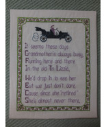 Mounted GRANDMOTHER&#39;S ALWAYS BUSY...Counted Cross Stitch - 8&quot; x 10&quot; - £6.29 GBP