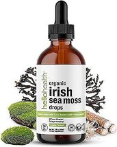 Organic Irish Sea Moss Drops Liquid Burdock Root Bladderwrack Supplement 1000mg - £13.10 GBP
