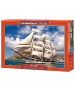 500 Piece Jigsaw Puzzle, Tall Ship Leaving Harbor, Cruise, Sailing Ship ... - €28,95 EUR
