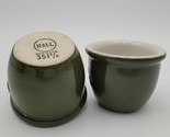 Two Vintage Hall Pottery USA Green Custard Pudding Ramekin CookingCups 3... - $9.89