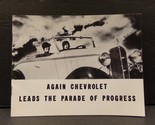 Again Chevrolet Leads the Parade of Progress Sales Brochure 1933 - $67.48
