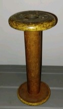 Vintage Large Wooden Industrial Textile Mill Spool Spindles 9” Candlestick - $225.56 MXN