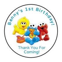 30 Baby Sesame Street Personalized Birthday party stickers,labels,favors elmo - £9.53 GBP