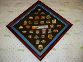 30 Years Of NFL Championships Pins In Glass &amp; Wood Frame Limited Ed #284/2000 - £177.34 GBP