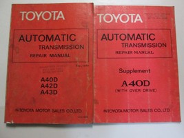 1978 Toyota Automatic Transmission A40D A42D A43D Service Repair Manual ... - £33.24 GBP