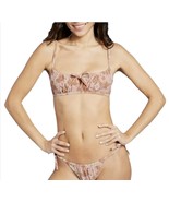 Xhilaration Tunneled Tie Front String Bikini Set Size M Pink Floral Chee... - $22.76