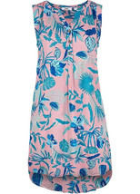 BP Sleeveless Crinkle Effect Floral Pink Dress UK 18 PLUS (fm6-21) - £26.35 GBP