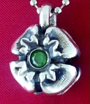 Star Knights Sterling Silver Flower Pendant with Stone and Reverse Silver Ball - £79.12 GBP