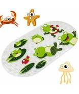 Anlass Non Slip Baby Bath Mat with Suction Cups Mildew Resistant Non Sli... - £14.19 GBP