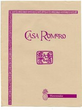 Casa Romero Mexican Restaurant Menu Richmond Virginia - £14.24 GBP