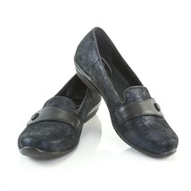 Dansko Shimmer Blue Nubuck Suede Slip On Loafers Flats Shoes Womens 40 U... - $39.48
