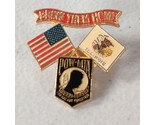 &quot;Bring Them Home&quot; POW MIA American Illinois Missing Soldiers Flag Lapel Pin - £3.79 GBP