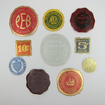 Vintage Advertising Embossed Labels Foil Seals 10 Pennsylvania Exchange ... - £7.97 GBP