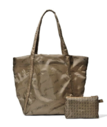 Victoria&#39;s Secret PINK Extra Large Army Green Tote w Matching Makeup Bag... - $550.33 MXN