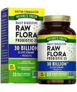 6/2026 Raw Flora Probiotics with Prebiotics | 30 Billion CFU | 33 Daily ... - $273.01 MXN