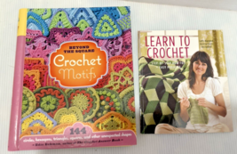 2 Crochet Book Lot - Learn To Crochet - Crochet Motifs -144 shapes - $20.90