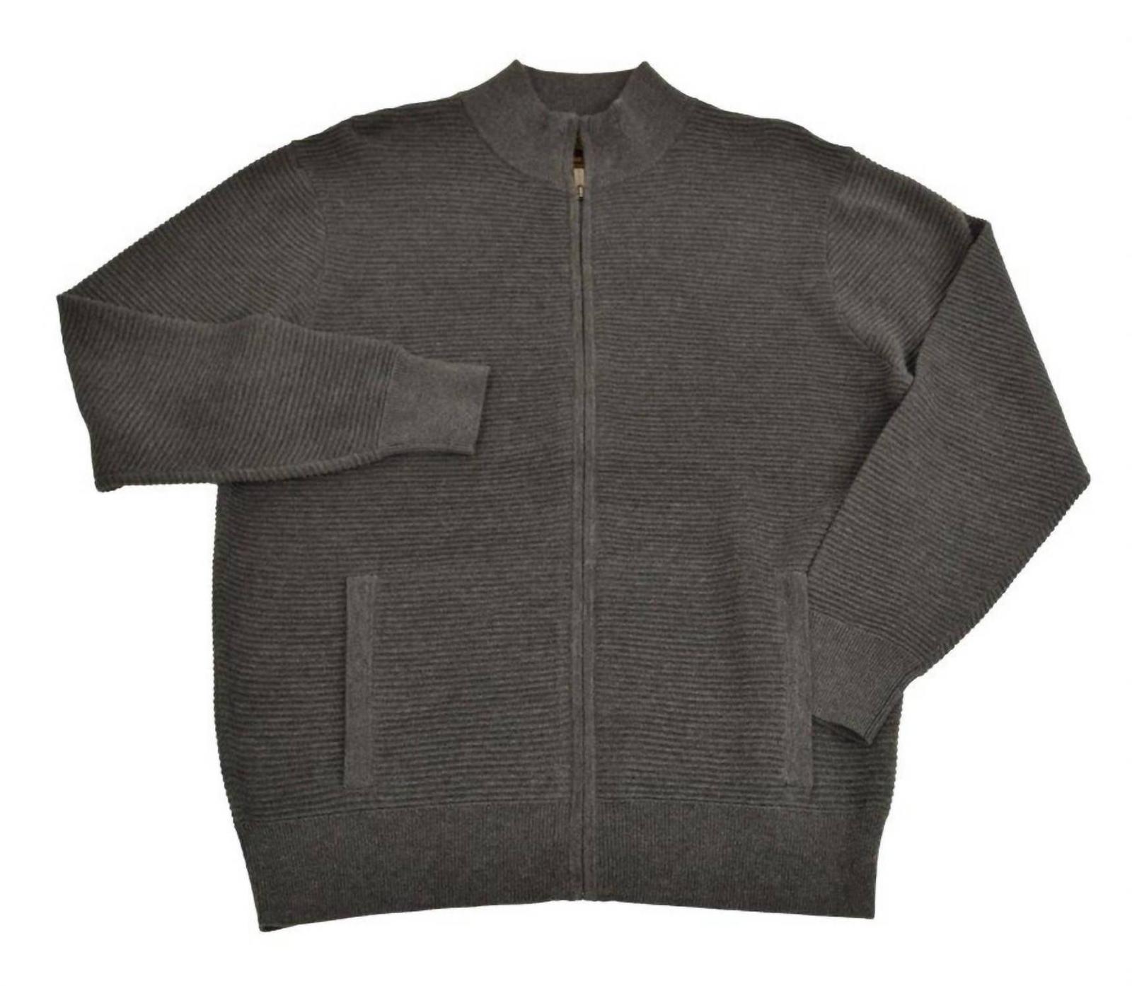 F/x Fusion men&#39;s solid ottoman full zip mock sweater size M - $41.58