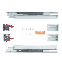 VEVOR 6 Pairs of 15.43 inch Drawer Bottom Side Mount Rails, Soft-Close N... - $57.90