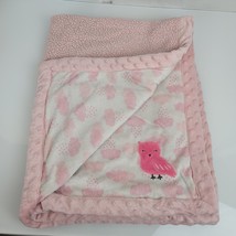 Carters Child Of Mine Baby Blanket Pink Clouds Rain Owl Sherpa 30"×40" lovey - $28.88