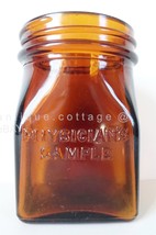 Antique Physician Doctor Sample Amber Bottle Quack Medicine Brown Drug Sales Pro - £22.55 GBP