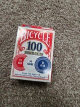 Bicycle 100 Poker Chips In Box 25 Red 50 Ivory 25 Blue - £3.11 GBP