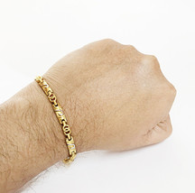 Authenticity Guarantee 
Fine Jewelry 18K Solid Yellow Gold 2 Tone Men&#39;s Brace... - £1,062.18 GBP