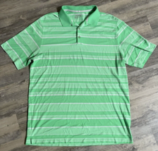Nike Golf Polo Shirt Men XL Swoosh Logo Dri Fit Performance Bold Stripe ... - $13.54