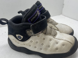 Nike Jordan Jumpman Team II Sneakers Shoes Toddler 10C White Black AQ279... - $19.78