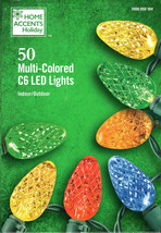 Home Accents Holiday 1000 050 184 50CT MULTI-COLORED Led C6 16&#39; Green Strg, New! - £10.34 GBP