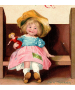 c1910 Embossed Christmas Ellen Clapsaddle Postcard Cute Dutch Girl With ... - $412.83 MXN